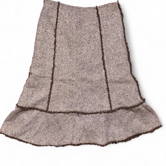 LOFT Dresses & Skirts - LOFT (Ann Taylor) Brown Herringbone A-Line Skirt